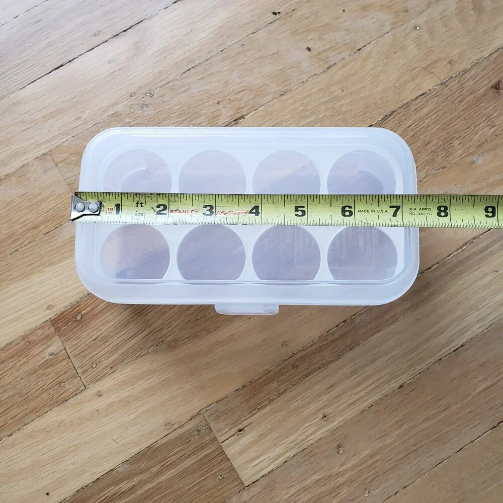 Reusable Egg Holder Storage Container 8 Egg Carton Hard Plastic Fridge Organizer